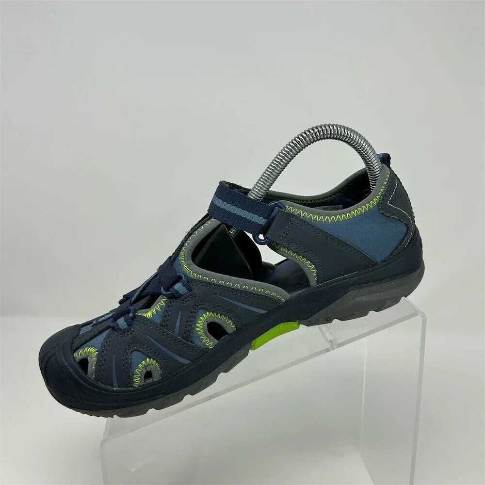 Merrell Hydro Hiker Sandals Unisex Kids Navy Green Closed Toe Water Shoes Size 6